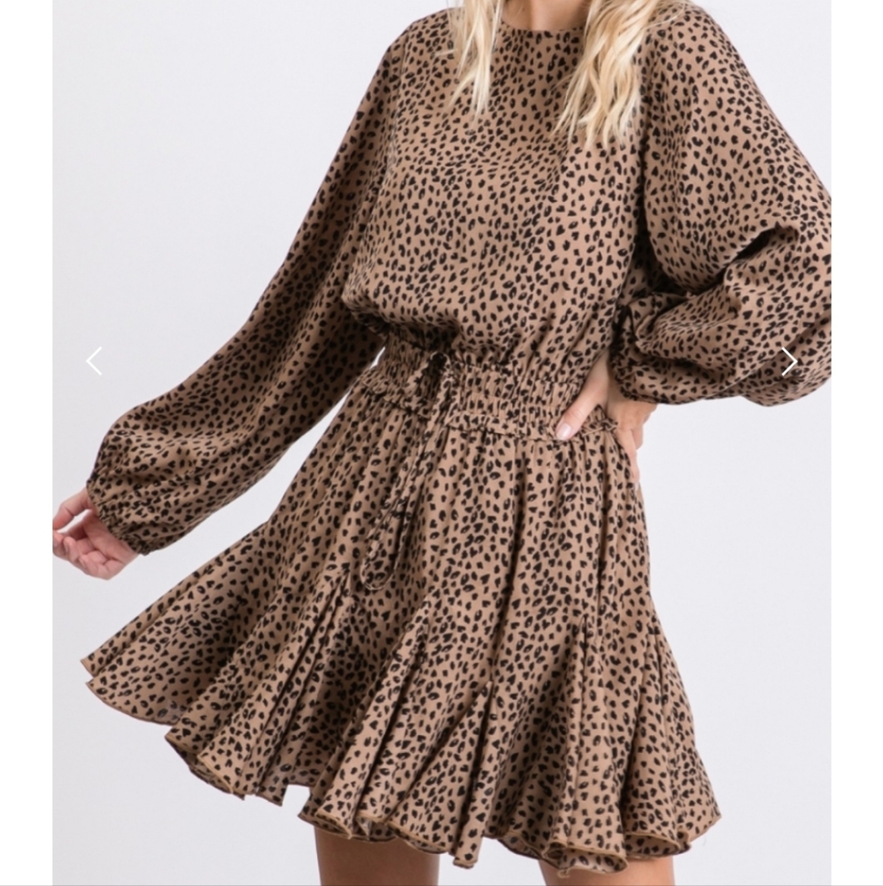 Jodifl animal print flowy short Party Dress, Size S